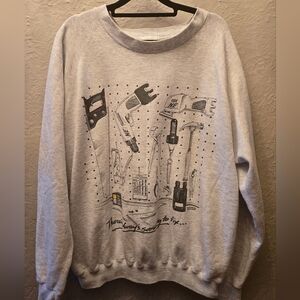 Vintage Northern Elements Tool Graphic Sweatshirt Grandpa Core Workwear Crewneck
